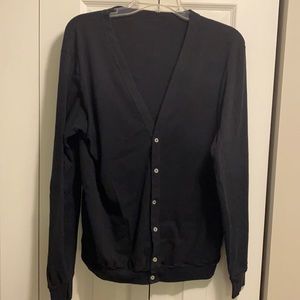 American Apparel  Large black button up sweater or cardigan